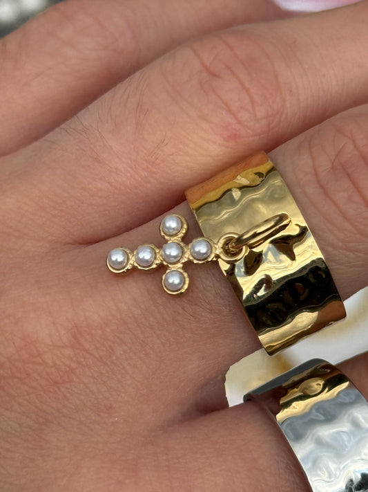 Bague pendentif croix